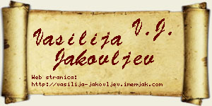 Vasilija Jakovljev vizit kartica